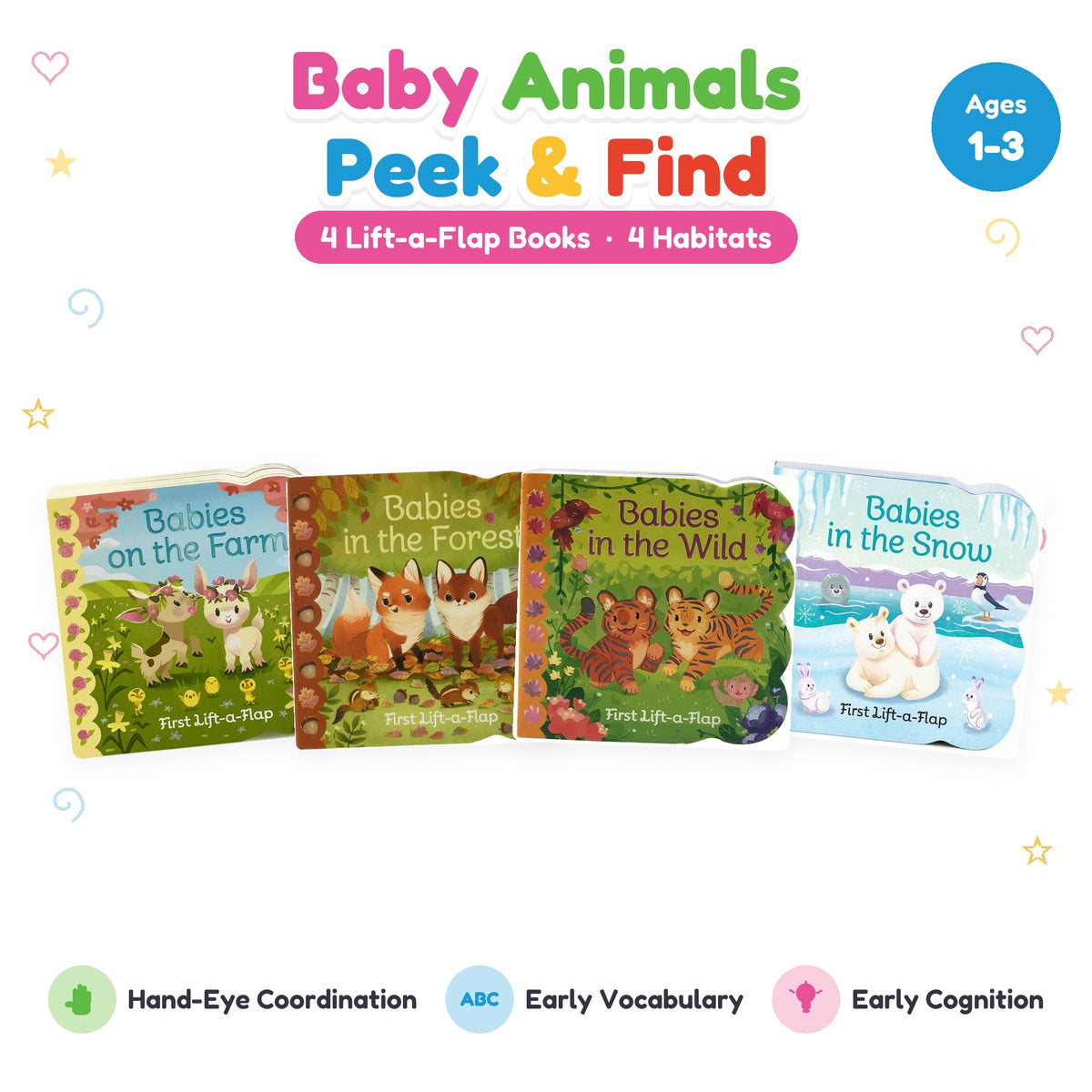 Baby Animals Peek & Find | 4 Board Books