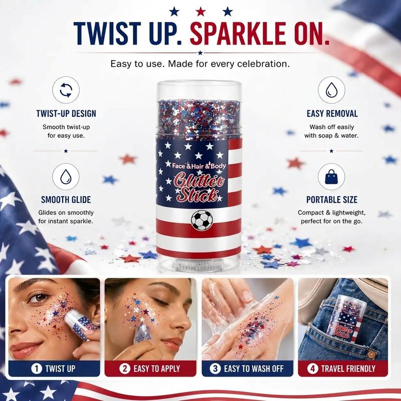4th of July Glitter Stick